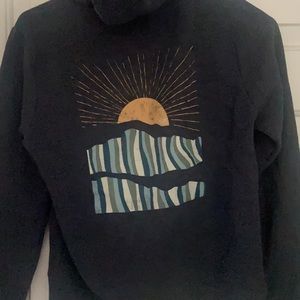 ROXY zip up hoodie sunshine design